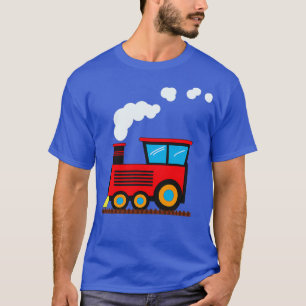 Locomotive steam engine on rail for children boys T-Shirt