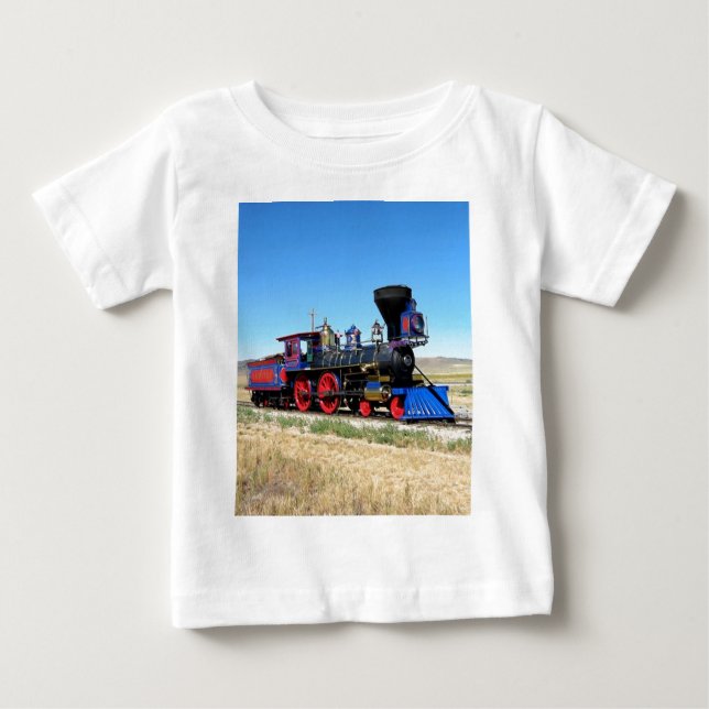 Locomotive Steam Engine Train Photo Baby T-Shirt (Front)