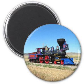 Locomotive Steam Engine Train Photo Magnet
