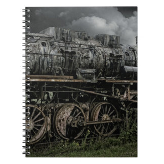 locomotive steam engine train rail railway notebook