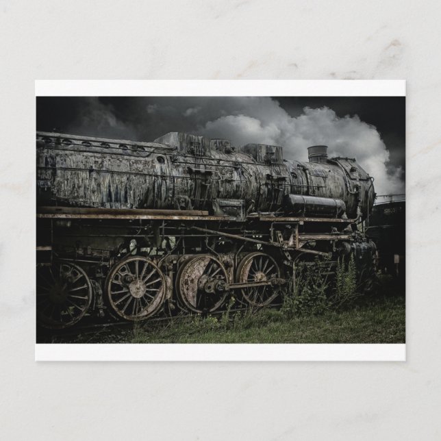 locomotive steam engine train rail railway postcard (Front)