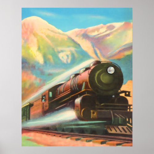 Locomotive Train Engine Poster