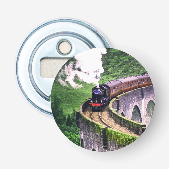 Locomotive Train on Bridge Bottle Opener (Front)