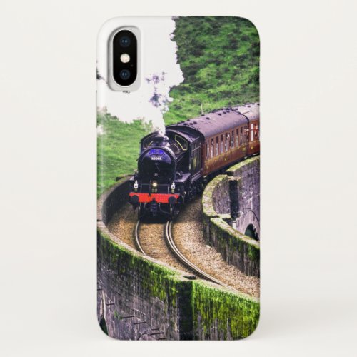 Locomotive Train on Bridge iPhone X Case