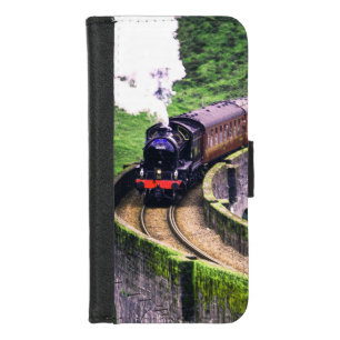 Locomotive Train on Bridge iPhone 8/7 Wallet Case