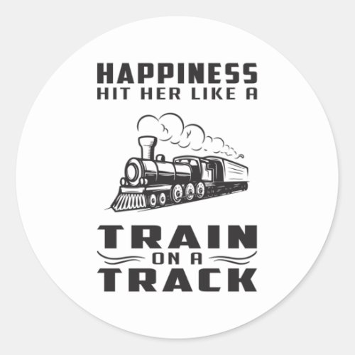 Locomotive Trains Railroad Train Driver Gift Idea Classic Round Sticker