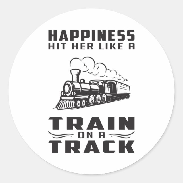 Locomotive Trains Railroad Train Driver Gift Idea Classic Round Sticker (Front)