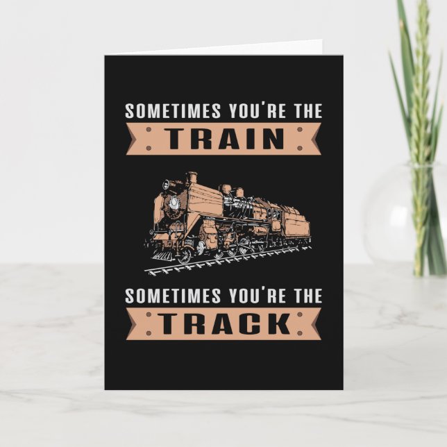Locomotive Trains Train Driver Railroad Funny Gift Card (Front)