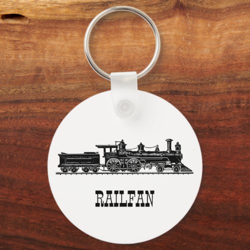 Locomotive with Coal Car Personalised Keychain