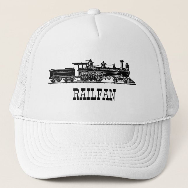 Locomotive with Coal Car Personalised Trucker Hat (Front)