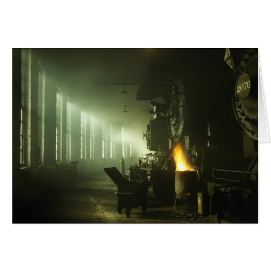 Locomotives in the Roundhouse Cards (Front Horizontal)