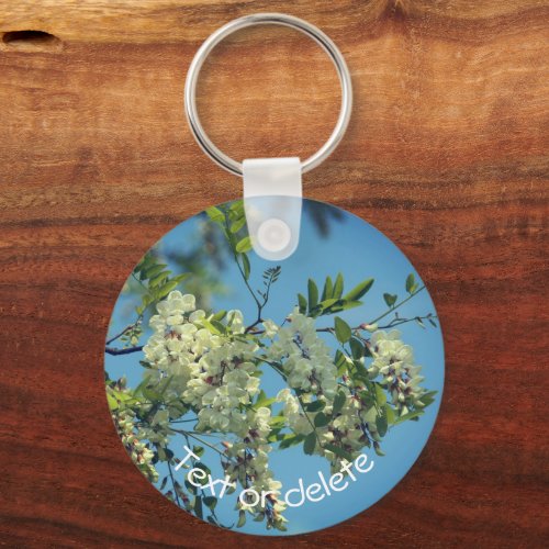 Locust Blossoms Flower Personalized Keychain