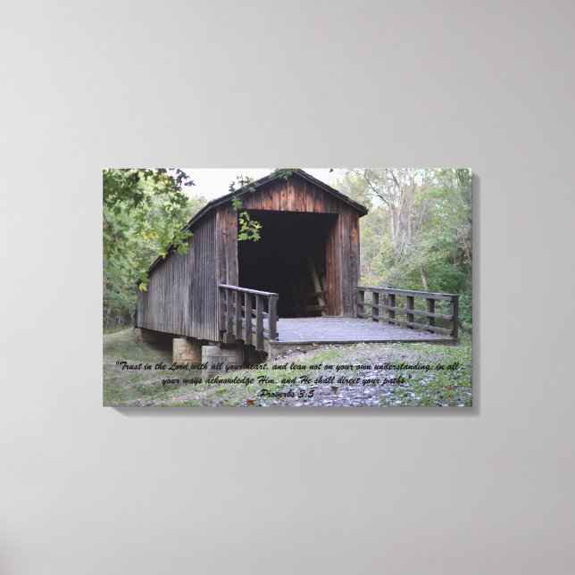 Locust Creek Covered  Bridge Canvas print (Front)