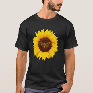 Locust For Women Men Insect Animal Sunflower T-Shirt