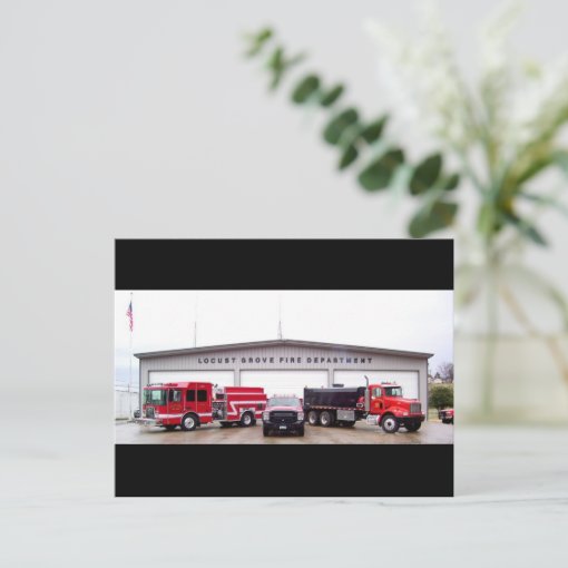 Locust Grove Fire Department Oklahoma Postcard Zazzle