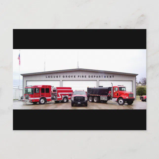 Locust Grove Fire Department Oklahoma Postcard Zazzle