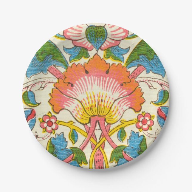 Lodden Rose (by William Morris) Paper Plates (Front)