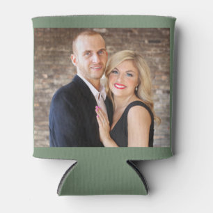 Loden Frost Personalized 2 Photo Double Sided Can Cooler