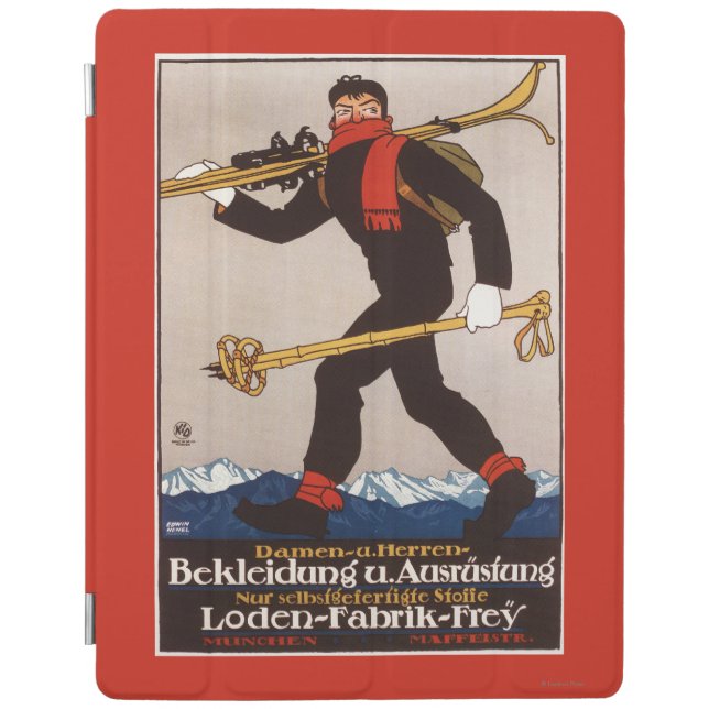 Loden Ski Clothes Skiing Advertisement Poster iPad Smart Cover (Front)