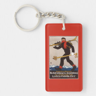 Loden Ski Clothes Skiing Advertisement Poster Keychain