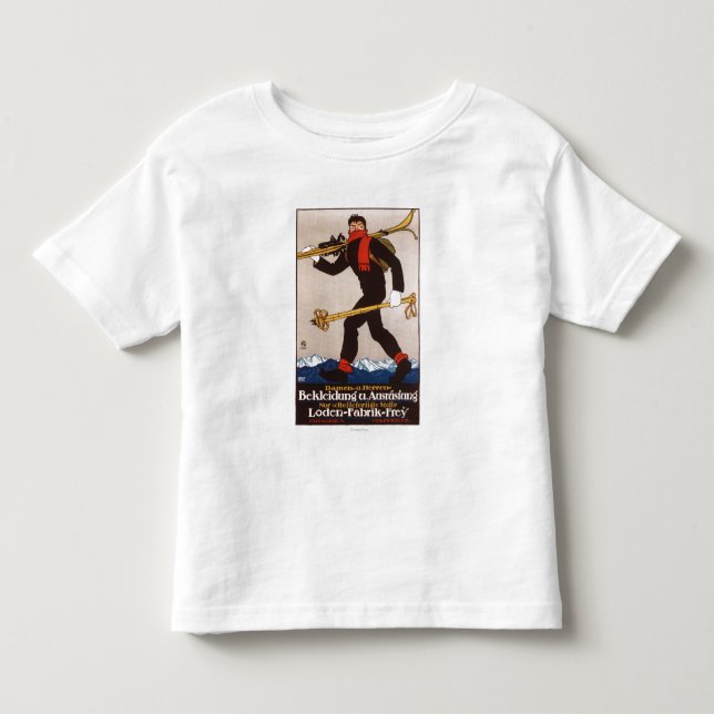 Loden Ski Clothes Skiing Advertisement Poster Toddler T-shirt (Front)