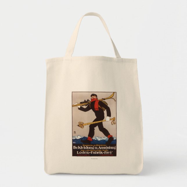 Loden Ski Clothes Skiing Advertisement Poster Tote Bag (Front)