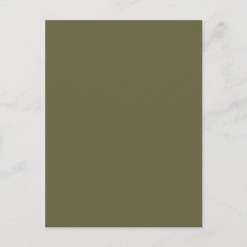 Loden Swamp Green Solid Trend Color Background Postcard