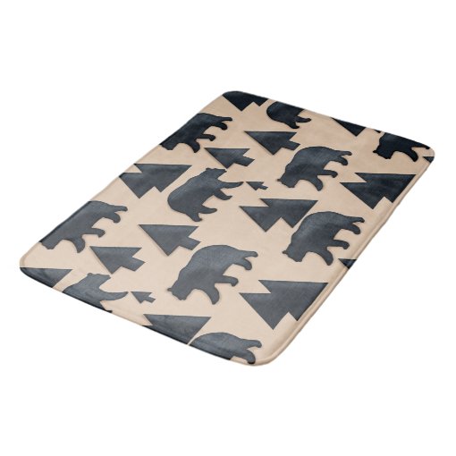 Lodge/ Black Bear Bath Mat Zazzle