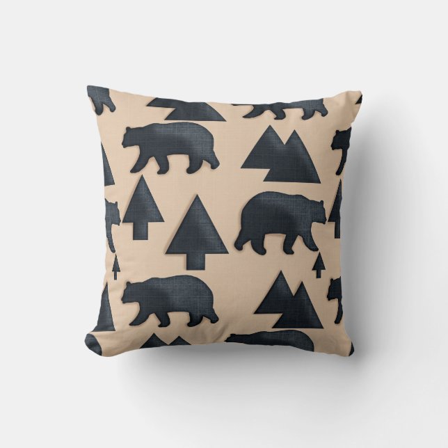 Lodge Black Bear Throw Pillow (Front)