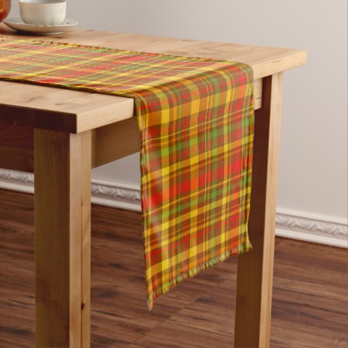 Lodge Cabin Rustic Mountain Plaid Pattern Medium Table Runner