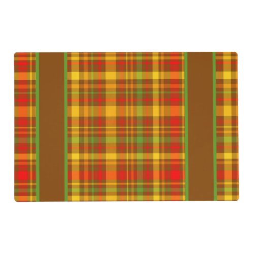 Lodge Cabin Rustic Mountain Plaid Pattern Placemat