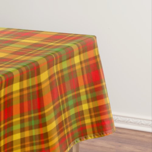 Lodge Cabin Rustic Mountain Plaid Pattern Tablecloth