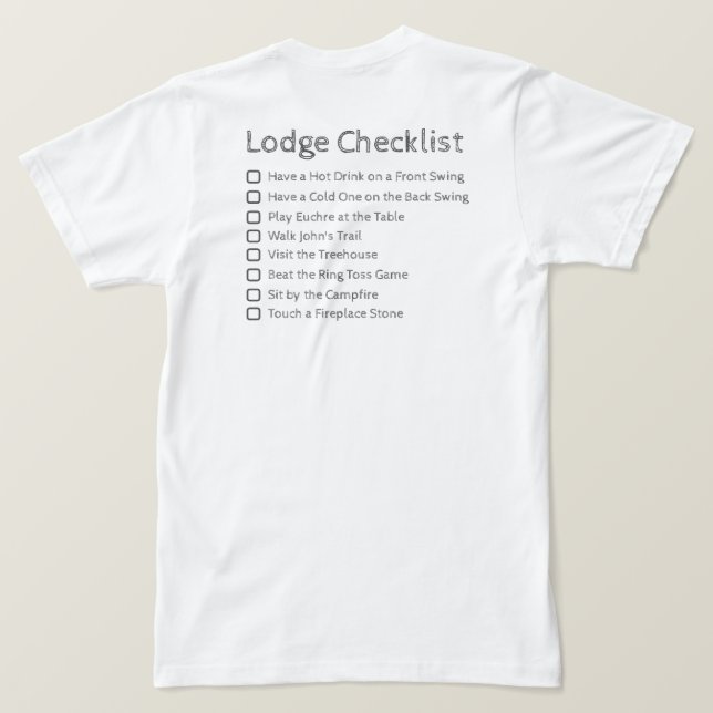 Lodge Checklist Shirt (Design Back)