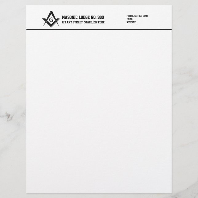 Lodge Letterhead - Bold (Front)
