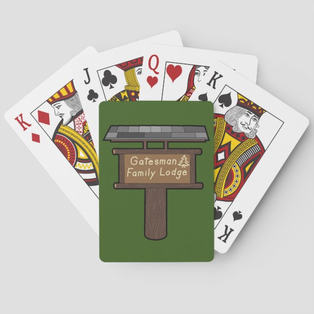Lodge Playing Cards - Green (Back)
