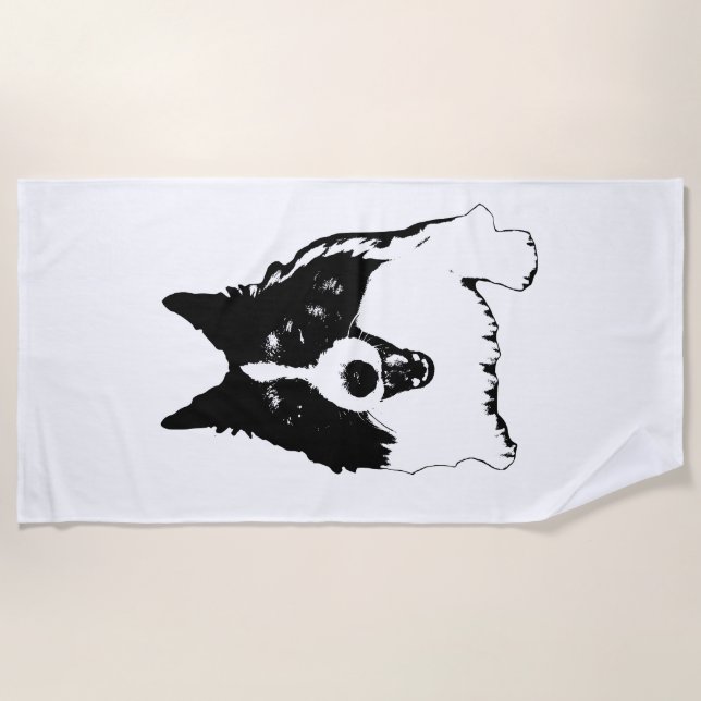 Lodge Pool, Clear Lines Beach Towel (Front)