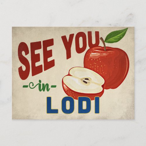 Lodi California Apple _ Vintage Travel Postcard