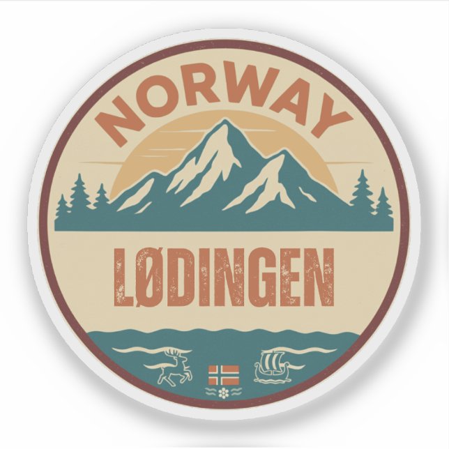 Lødingen, Norge Norway Sticker (Front)