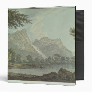 Lodore Rocks - fall & cottage distance (pen & ink Binder