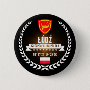 Łódź Pinback Button