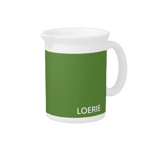 Loerie green color name beverage pitcher