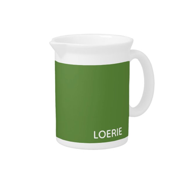 Loerie green color name beverage pitcher (Right)