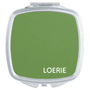 Loerie green color name compact mirror