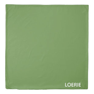 Loerie green color name duvet cover