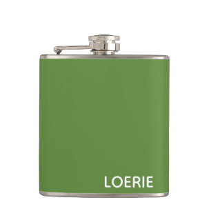 Loerie green color name flask