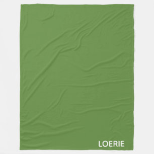 Loerie green color name fleece blanket
