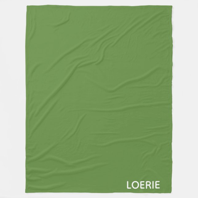 Loerie green color name fleece blanket (Front)