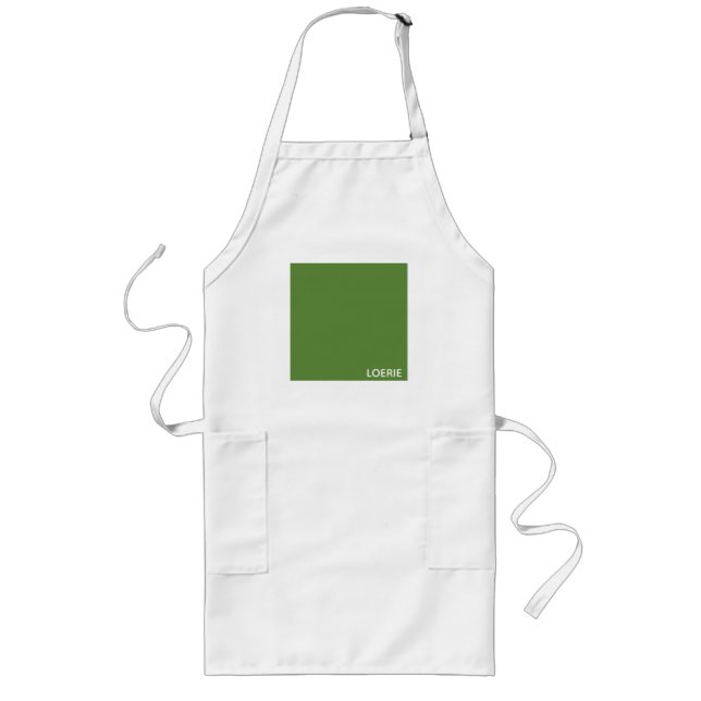 Loerie green color name long apron (Front)