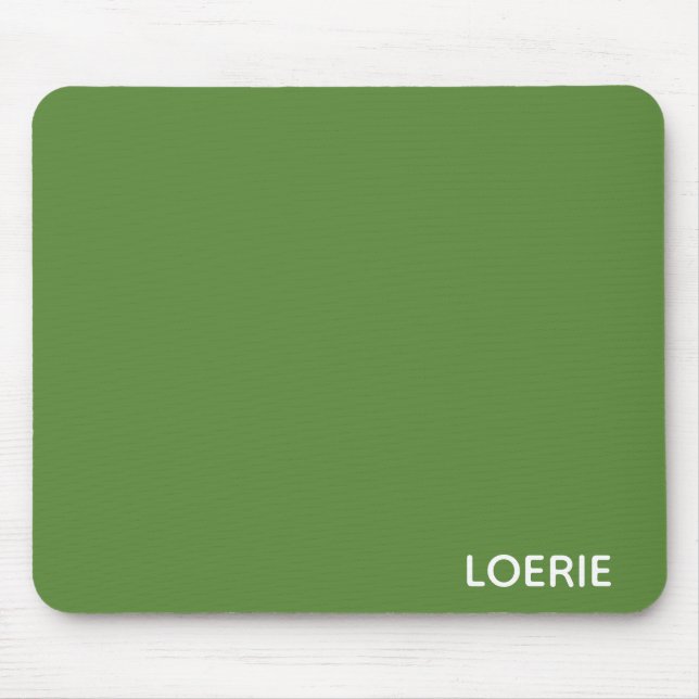 Loerie green color name mouse pad (Front)