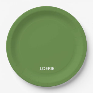 Loerie green color name paper plates